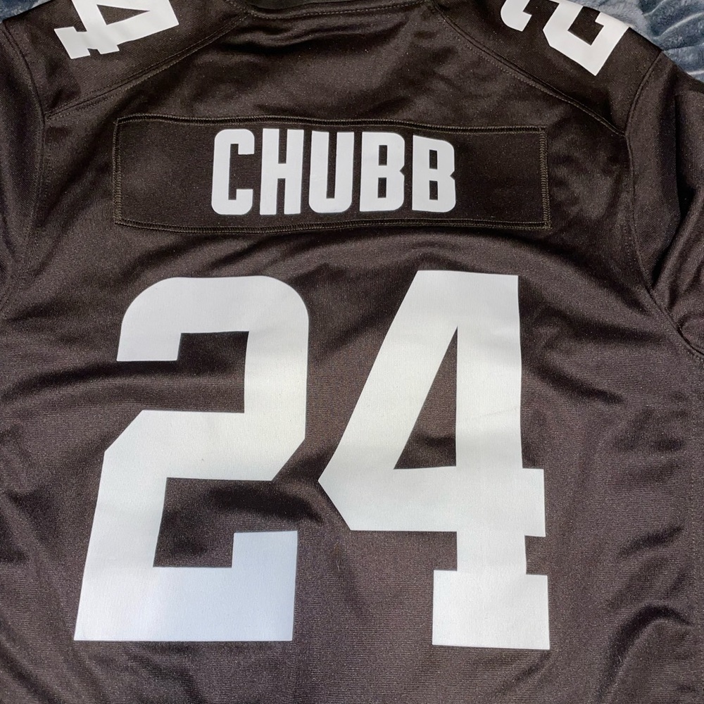 Cleveland Browns Jersey Mens Medium Nick Chubb With Landyard